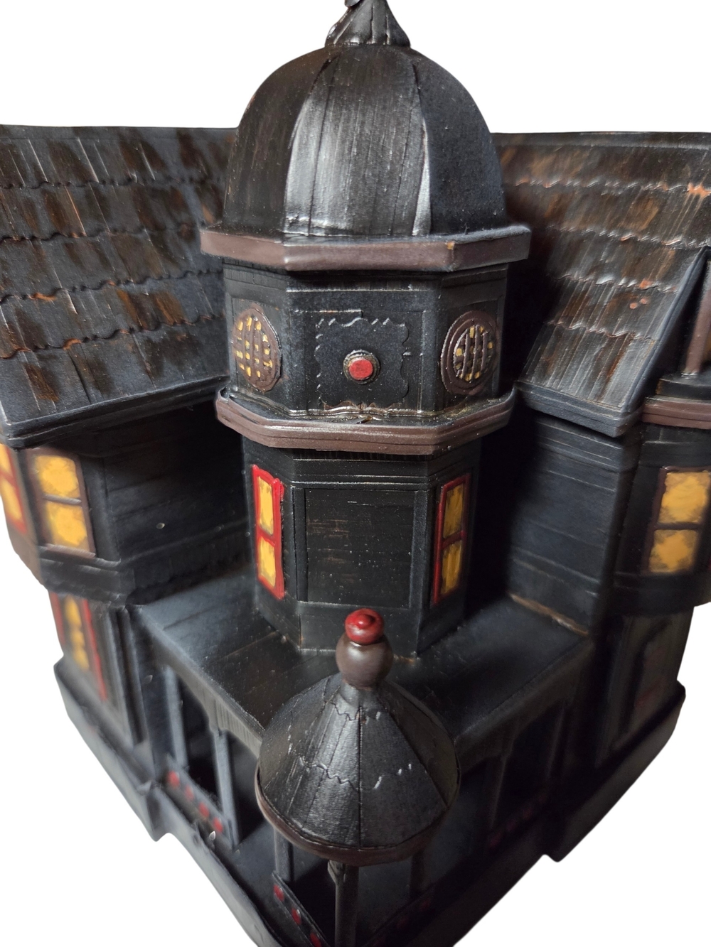 Victorian Gothic OOAK Haunted House Keepsake Storage Box Hand-painted Halloween - Picture 6 of 12